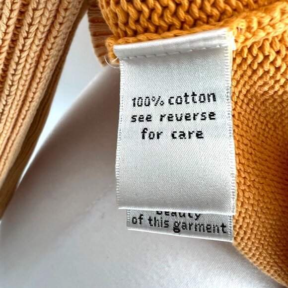 Tyler Bōe Mineral Wash Cotton Button-Back Crewneck Sweater Yellos Size Medium - Picture 10 of 12